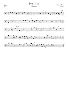 Partition viole de basse , partie, 6 Two-, partie Dances pour 2 violes de gambe par Simon Ives