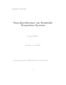 Non Interference on Symbolic Transition System