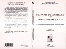 Mémoires de recherche et professionnalisation