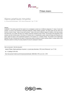 Signes graphiques minyanka - article ; n°1 ; vol.49, pg 71-102