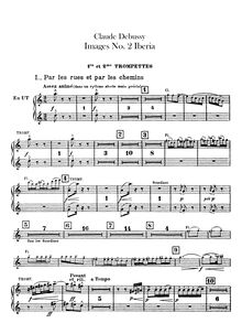 Partition trompette 1/2, 3 (C), Images, Debussy, Claude