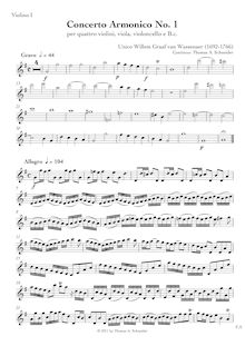 Partition violons I, Concerto armonico No.1 en G major, G major