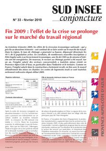 Fin 2009 : l effet de la crise se prolonge sur le marché du travail régional