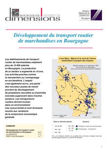 Développement du transport routier de marchandises en Bourgogne 