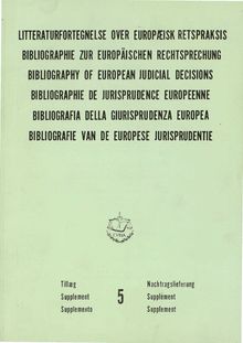 Bibliography of European case law