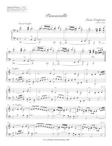 Partition Passacaille (C major), Pièces de clavecin du manuscrit Bauyn