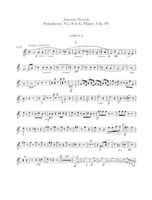 Partition cor 1, 2, 3, 4 (en F), Symphony No.8, Symfonie č.8, G major