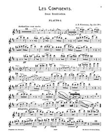 Partition flûte 1, 2 Rondolettos, Deux rondolettos pour deux Flutes avec accompagnement du Piano-Forte, concertants sur des motifs de l Opera "Meerkönig und sein Liebchen" de C. Böhmer