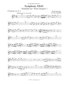 Partition Clatinet 1, Symphony No.26, B major, Rondeau, Michel
