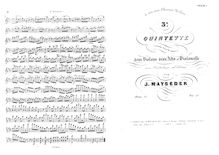 Partition parties complètes, corde quintette No.3, Op.55, D major