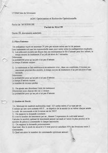 UTBM optimisation et recherche operationnelle 1999 gi