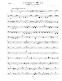 Partition Tuba, Symphony No.11  Latin , A minor, Rondeau, Michel par Michel Rondeau