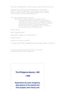 The Philippine Islands, 1493-1898 - Explorations by early navigators, descriptions of the - islands and their peoples, their history and records of - the catholic missions, as related in contemporaneous books - and manuscripts, showing the political, economic, commercial - and religious conditions of those islands from their - earliest relations with European nations to the close of - the nineteenth century, Volume XXVI, 1636