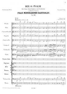 Partition complète, Der 95 Psalm, Op.46, Mendelssohn, Felix
