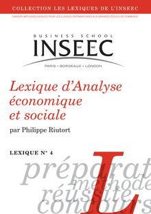 Lexique d Analyse économique et sociale