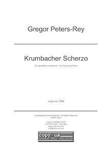 Partition Score / Partitur, Krumbacher Scherzo, Peters-Rey, Gregor