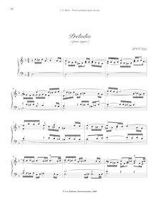 Partition 2 préludes en D minor: BWV 899, BWV 875a, Applicatio & other short préludes
