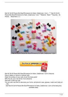 Nail Art 3d 45 Pieces Mix BowRhinestone for Nails Cellphones 1.2cm Beauty Reviews