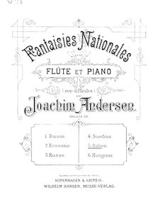 Partition , Italien, 6 Fantaisies Nationales, Op.59, Andersen, Joachim