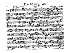Partition Solo clarinette (B♭), pour Giliding Girl, Sousa, John Philip