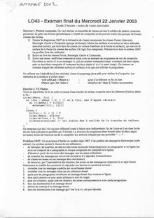 Bases fondamentales de la programmation orientée objet 2002 Génie Informatique Université de Technologie de Belfort Montbéliard