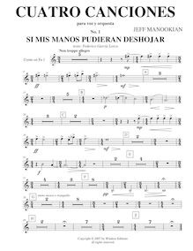 Partition cor 1 (F), Cuatro Canciones, Manookian, Jeff
