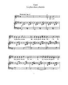 Partition complète, 2 chansons, Op. 87, Deux madrigals, Op.87, Fauré, Gabriel
