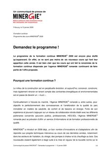 Programme cours 2009