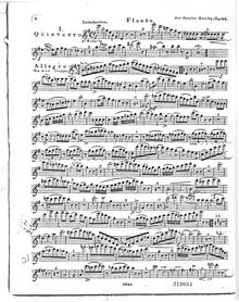 Partition flûte, Quintuor I en Mi mineur, Op.88 No.1, Wind Quintet No.1, Op.88 No.1 par Anton Reicha