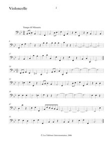 Partition , Tempo di Minuetto - partition de violoncelle, 6 sonates pour clavecin