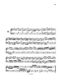 Partition Prelude No.4 en A minor, BWV 942, 5 Kleine Präludien, 5 Little Preludes