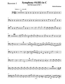 Partition basson 1, Symphony No.1, C major, Rondeau, Michel