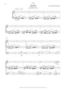 Partition complète, MiniMin, für Klavier solo, Hoffmann, Norbert Rudolf