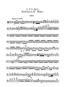 Partition altos, Symphony, Wq.183/2 (H.664), E-flat major, E♭ major
