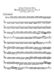 Partition Basso, Brandenburg Concerto No.6, 6. Brandenburgisches Konzert