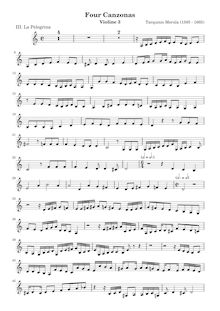 Partition violon 3, Four Canzonas, Merula, Tarquinio