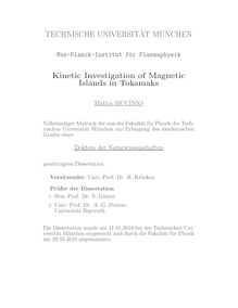 Kinetic investigation of magnetic islands in tokamaks [Elektronische Ressource] / Mattia Siccinio