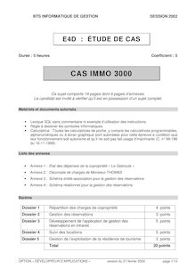 Etude de cas 2002 DA Développeur d Applications BTS Informatique de gestion