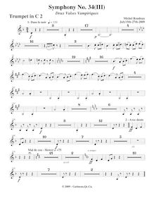 Partition trompette 2, Symphony No.34, F major, Rondeau, Michel