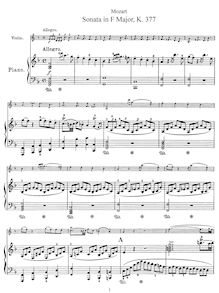 Partition complète et , partie, violon Sonata, Violin Sonata No.25