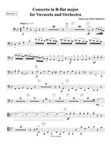 Partition basson 1, Vuvuzela Concerto, Bb major, Matthews, John-Luke Mark