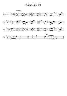 Partition Sarabande,  No.4 en G minor, G minor, Cohen, Roberto Cesar