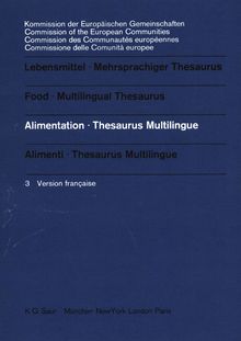 Alimentation. Thesaurus Multilingue