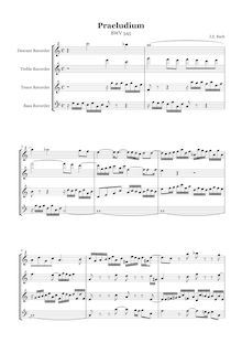Partition complète (SATB enregistrements), Prelude et Fugue en C major, BWV 545
