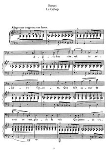 Partition Original Key (g minor), Le galop, Duparc, Henri