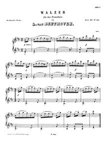 Partition complète, Waltz, WoO 85, Beethoven, Ludwig van par Ludwig van Beethoven