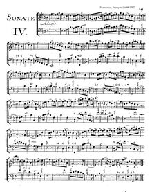 Partition Sonata No.4 en B♭ major, 12 violon sonates (deuxième livre)