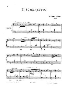 Partition complète, Scherzetto No.2, Godard, Benjamin