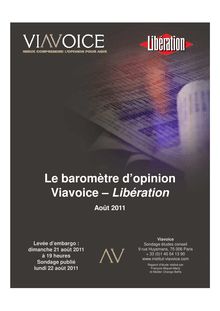Le baromètre d’opinion Viavoice – Libération