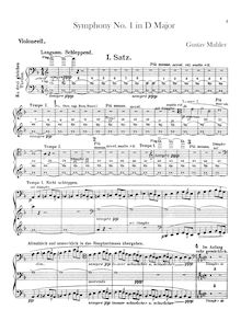 Partition violoncelles, Symphony No.1, Originally titled "Titan"